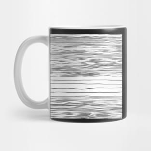 Monochrome black and white graphic stripe minimalist style Mug